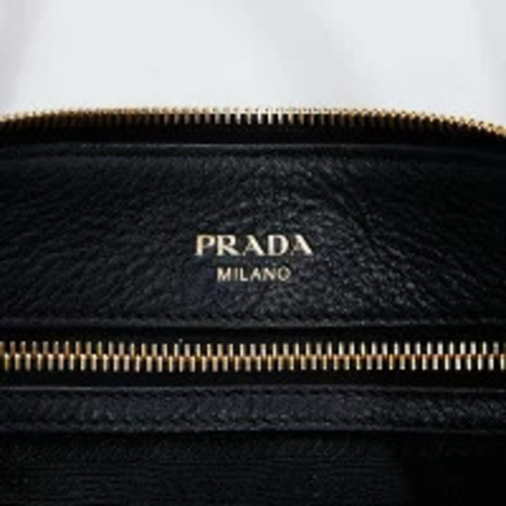 Prada Leather Shoulder Bag Black - Picture 11 of 13